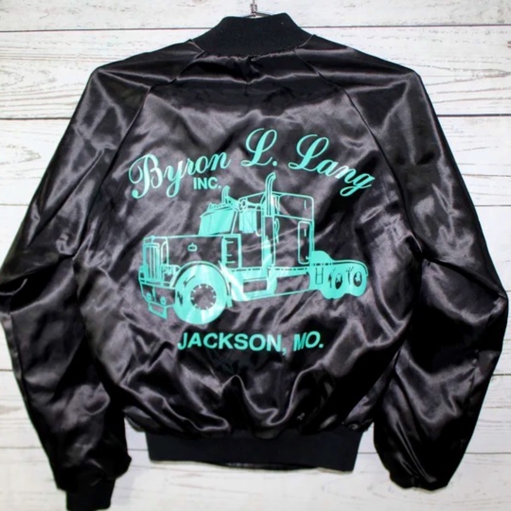 1980's Vintage Unisex Employee Satin Jacket